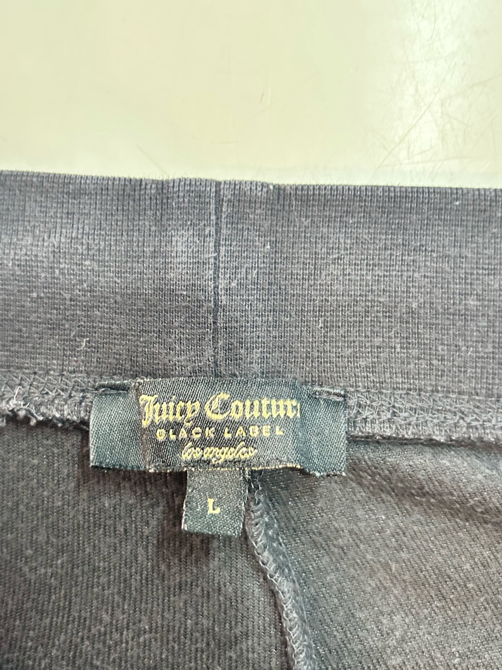 Juicy Couture Black Label Wide Leg Y2K Velour Track Pants Lounge Pants, Size L - Picture 5 of 11